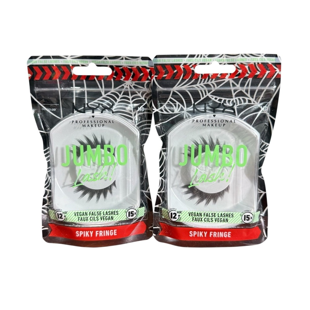 NYX PROFESSIONAL MAKEUP Jumbo Lash Vegan False Eyelashes, 12HR Wear SPIKY FRINGE